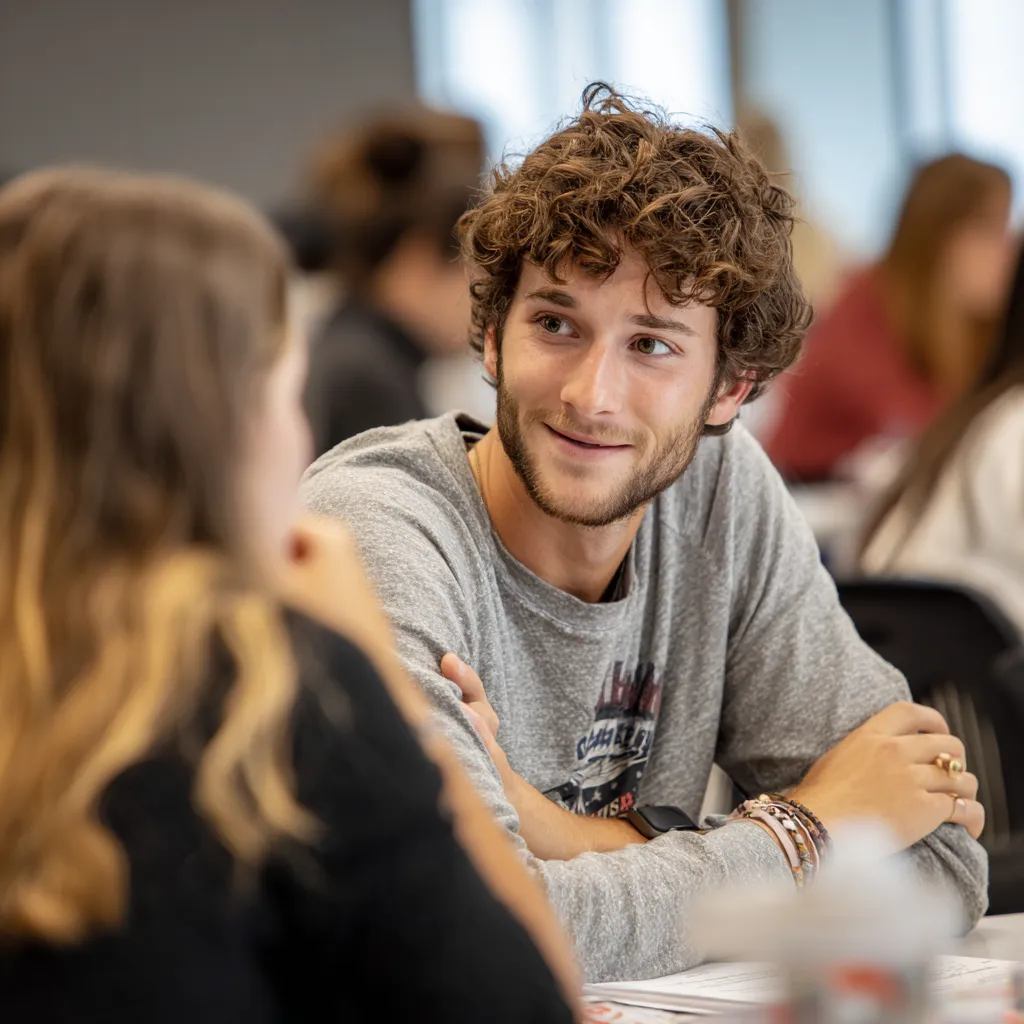 Schülerin beim konzentrierten Lernen