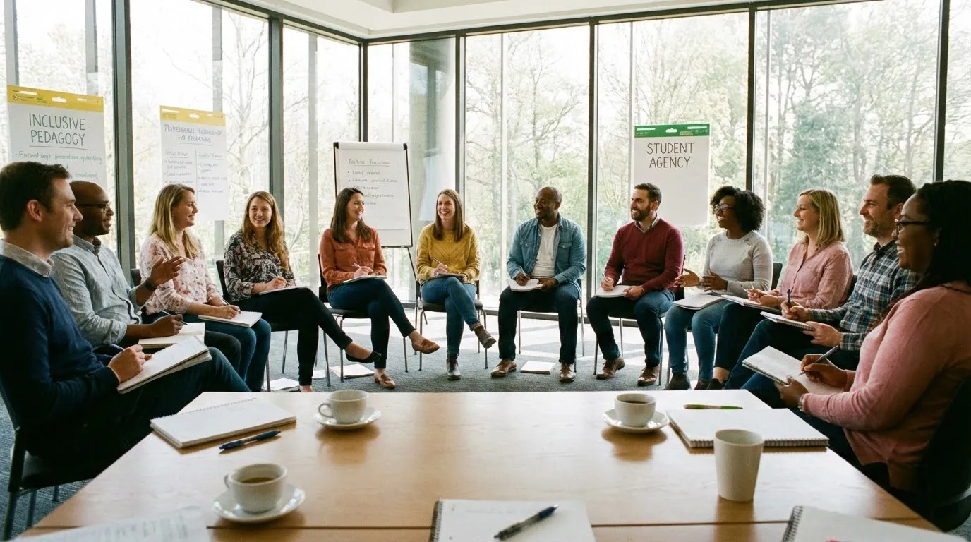 Erwachsene in einer Fortbildung für Lernbegleiter